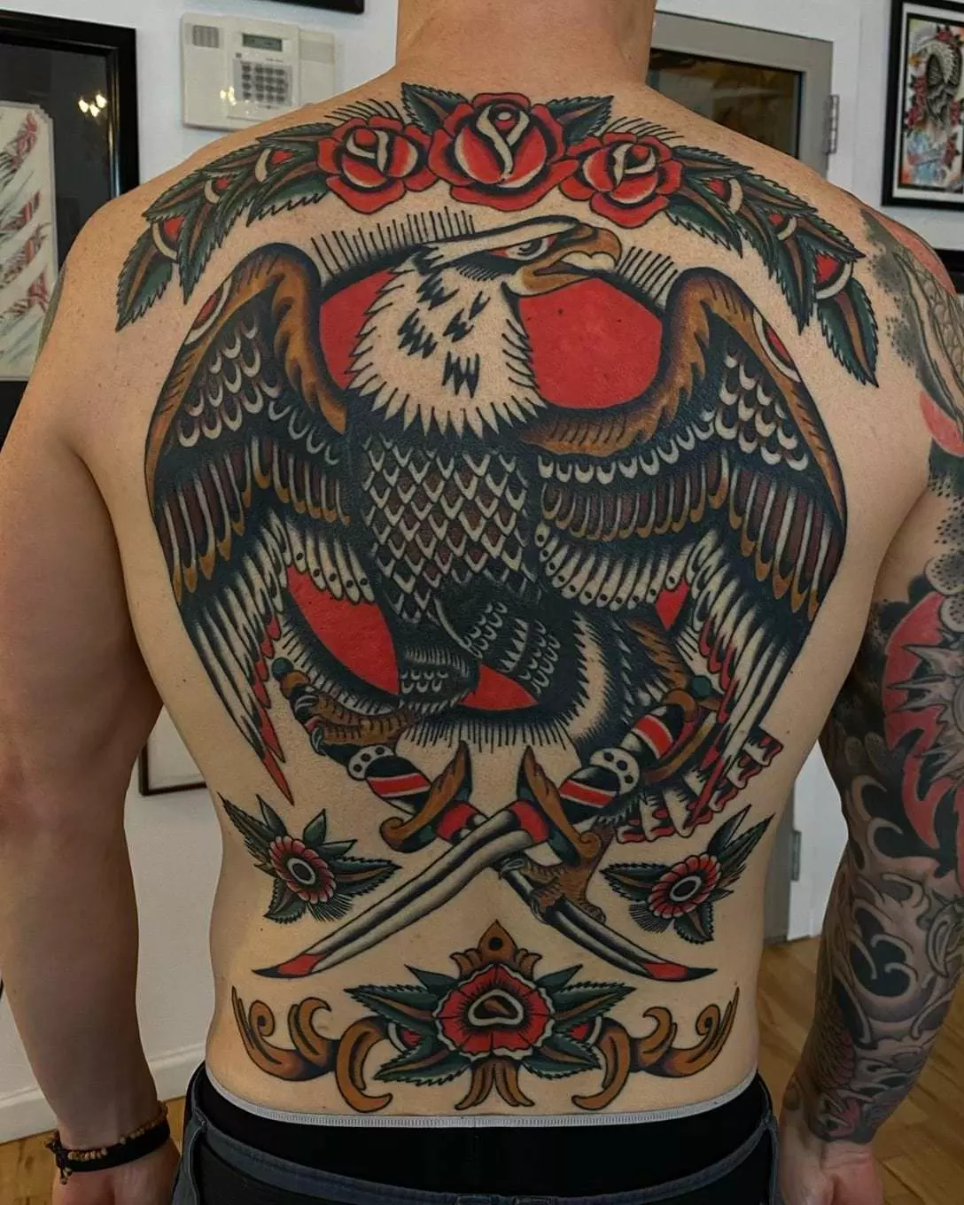 Chris Fernandez on Instagram Part of Matts sleeve cuff is healed  kingsavetattoo thank you  Cuff Traditional tattoo American  traditional tattoo